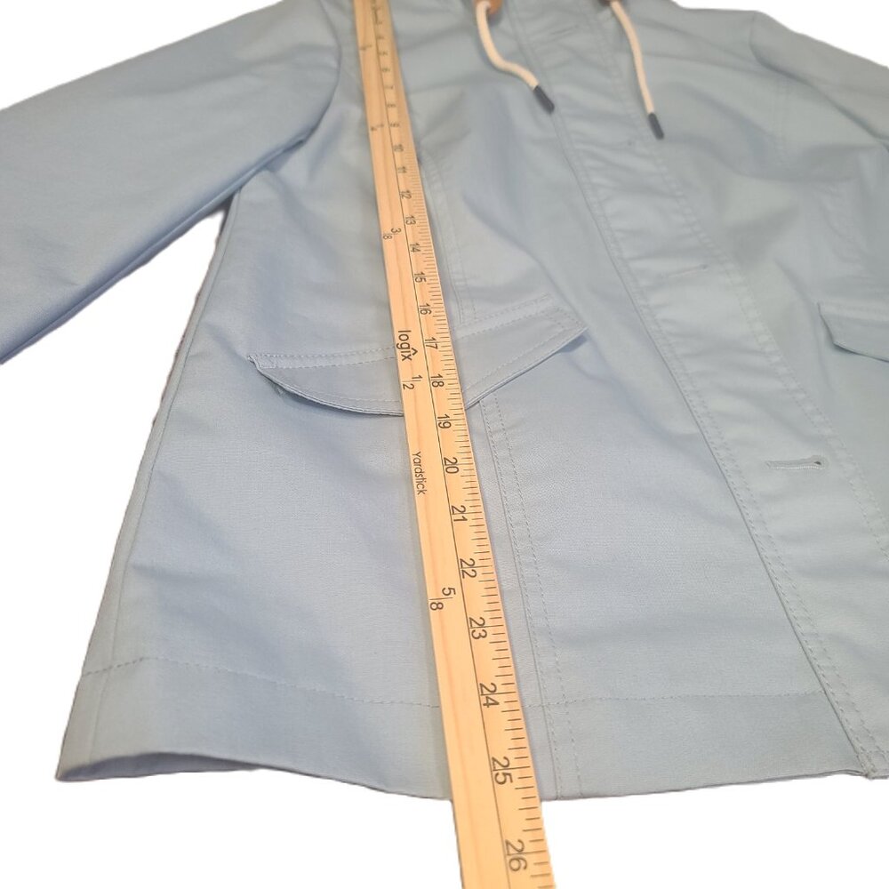 Talbots Hooded Light Blue Rain Jacket/Coat Women's XS - Picture 16 of 16